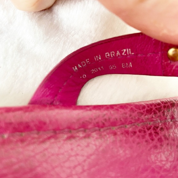 Tory Burch Miller Pink Logo Thong Sandals Size 8M - Picture 8 of 8